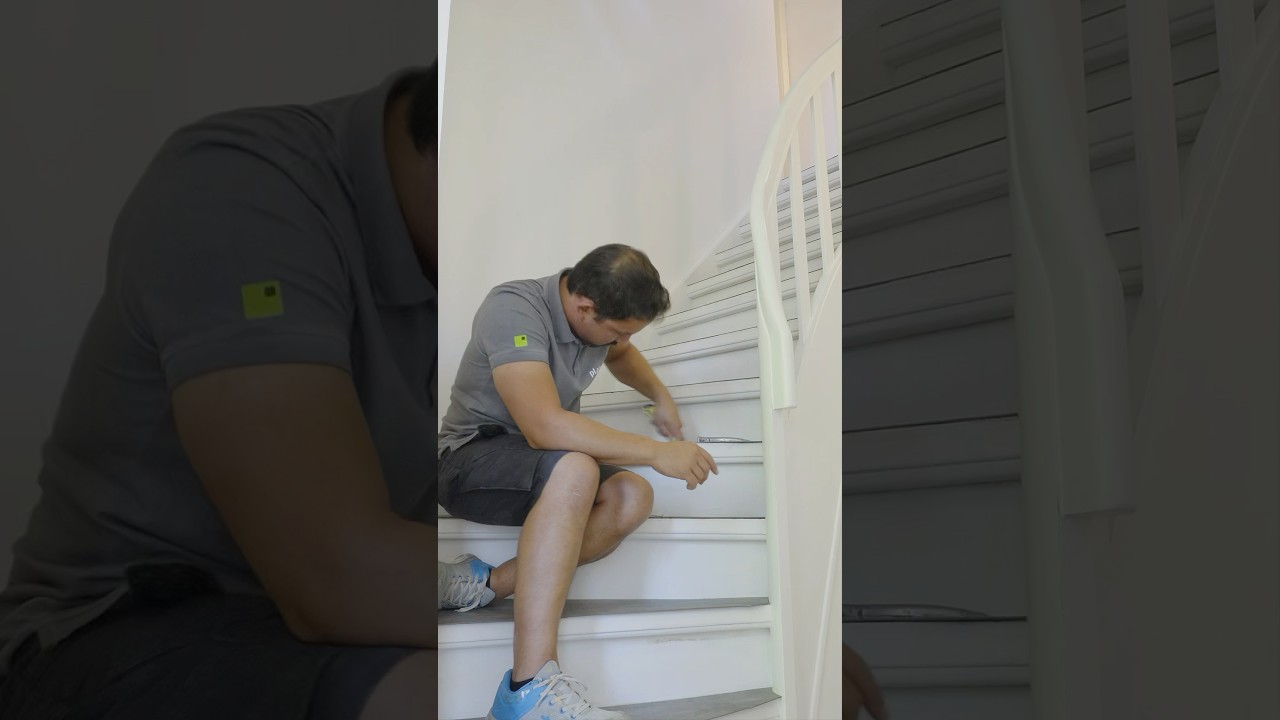 Holzstufen mit Vinyl verkleiden 