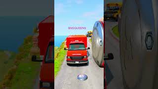 Fire Truck vs Impossible Road - Physics Wins 🔥 #BeamNGDrive