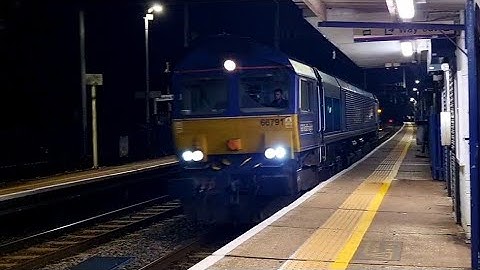 GBRF 66791 passing through Reading West 0E15