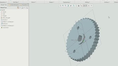 Milling Cutter using revolve command in Creo Parametric 4.0