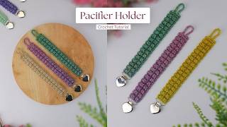 Morning Berry Pacifier Holder Pattern Tutorial | Dummy Clip Crochet Pattern |  Baby Pacifier Strap