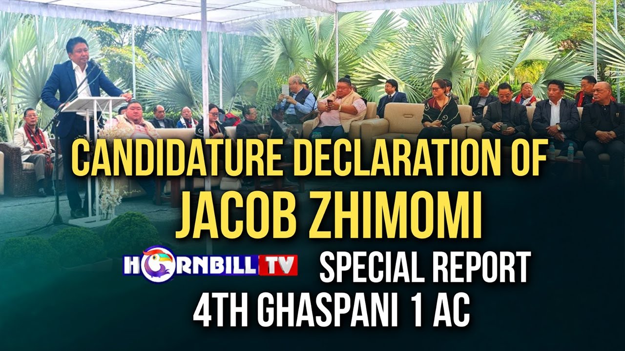 JACOB ZHIMOMI DECLARES HIS CANDIDATURE IN PRESENCE OF BJP BIGWIGS AND THOUSAND OF PEOPLE
