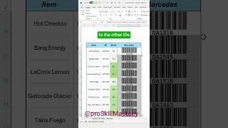😎😎Create barcodes in excel like a experts #workhacks #spreadsheets #accounting #exceltipsandtricks