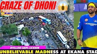 Traffic jam madness😱as CSK bus arrived gets mobbed by 30000 die hard fans of MS DHONI on Road