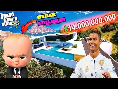 CRISTIANO RONALDOYA DÜNYANIN EN PAHALI EVİNİ SATTIM! - GTA 5 BEBEK EMLAKÇI MODU