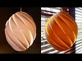Swirl pendant lamp - how to make a spiral paper lampshade/lantern - EzyCraft