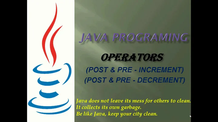 OPERATORS - INCREMENT & DECREMENT(PRE & POST)