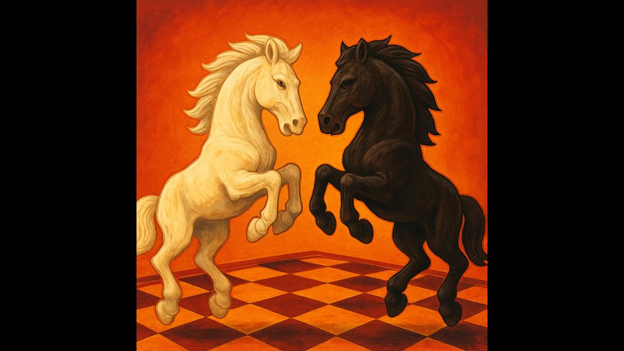 المباراة الثالثة من كورس 365 طريقة لعمل كش مات , مباراة شطرنج هادئة تنتهي بعاصفة هجوم بالحصانين