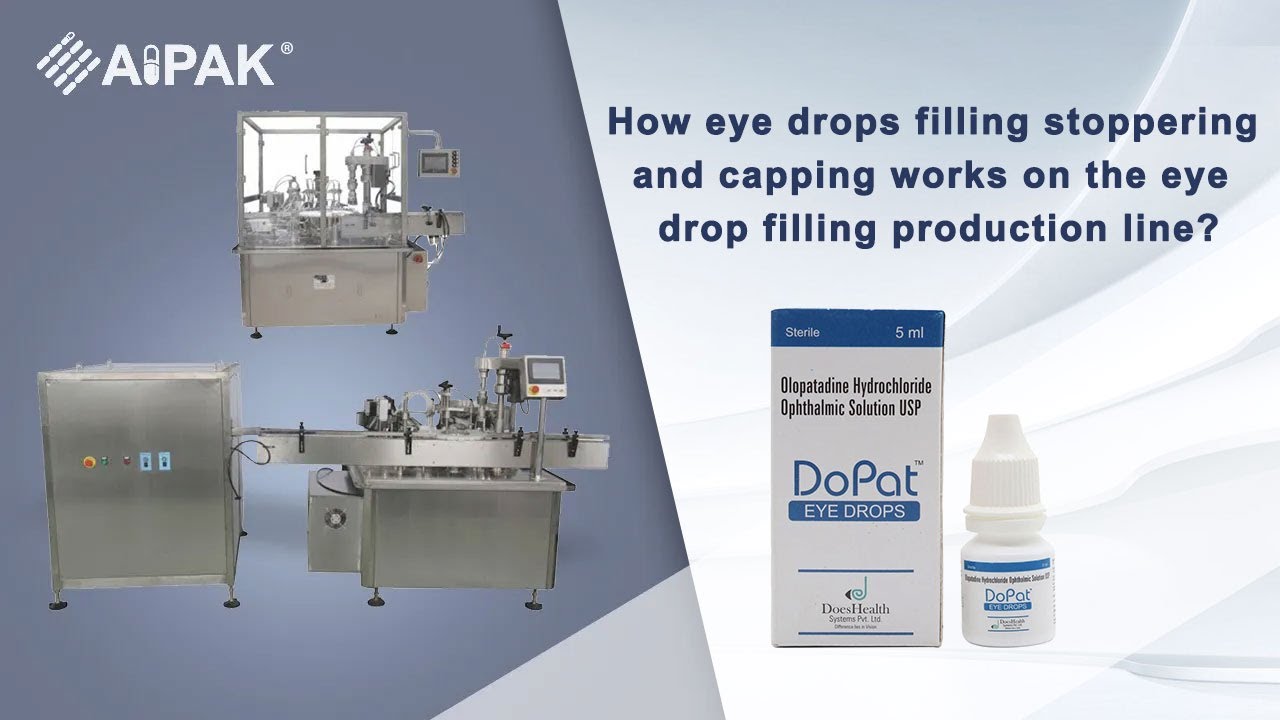 How eye drops filling stoppering and capping works on the eye drop filling production line?