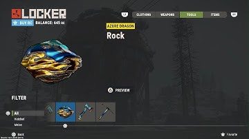 Rust Console How to equip a rock skin