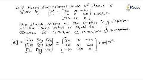 Understanding the stress tensor (Numerical 2)| Introduction Machine Design | GATE