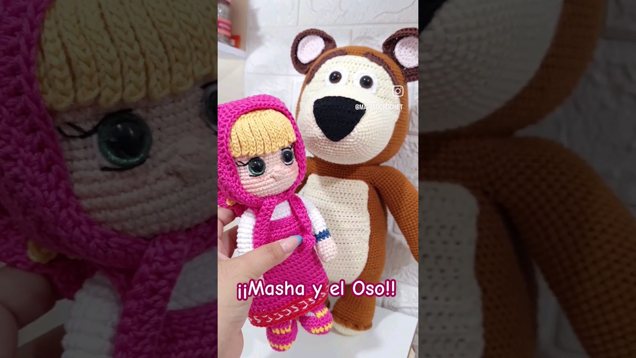 Teje a masha y el oso #amigurumis #shorts #freepatternamigurumi #crochet #knitting #craft