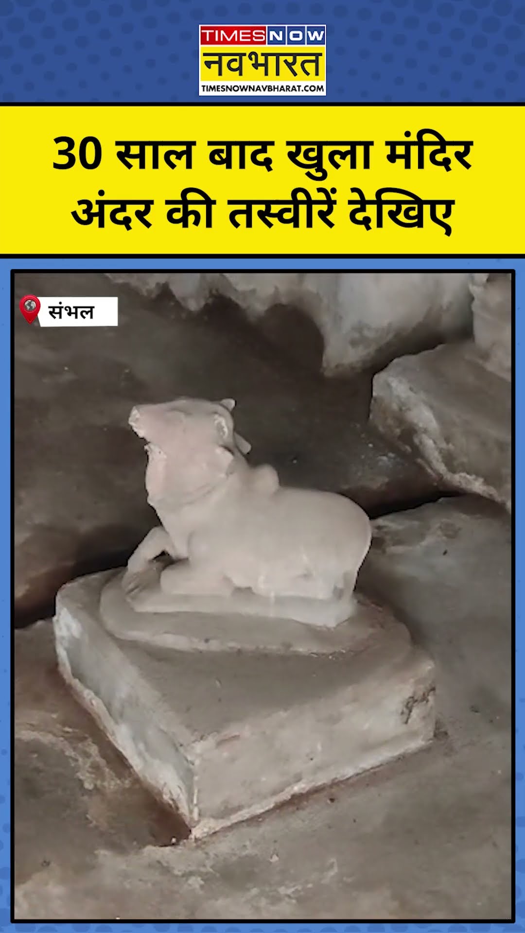 Sambhal में 30 साल खुला Hindu Temple तो ये दिखा| #shorts #sambhalnews
