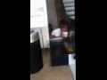 Girl smashes her face while goofing around on the escalator