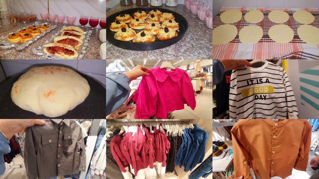 ملابس أطفال العيد 2 بتمن واحد😍اشنو تقديت ديما الهمزة👍وجبة الإفطار سريعة ولذيذة ومتولة😊