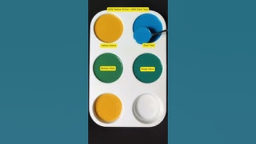 Mixing Yellow Ochre and Dark Teal: Discovering a New Color #mix #asmr #colors  #games