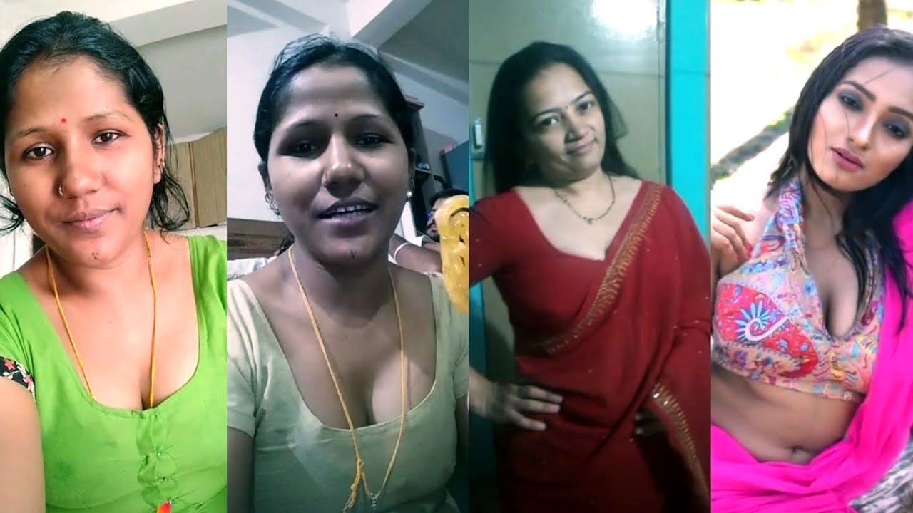 Hot Bhabi House Wife Tiktok Show Hot Aunty Cleavage Show In Tiktok