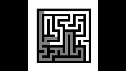 Hunt and Kill Maze Solved with Depth-First Search (DFS)