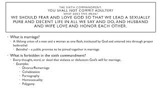Formation - 10C - 6th Commandment