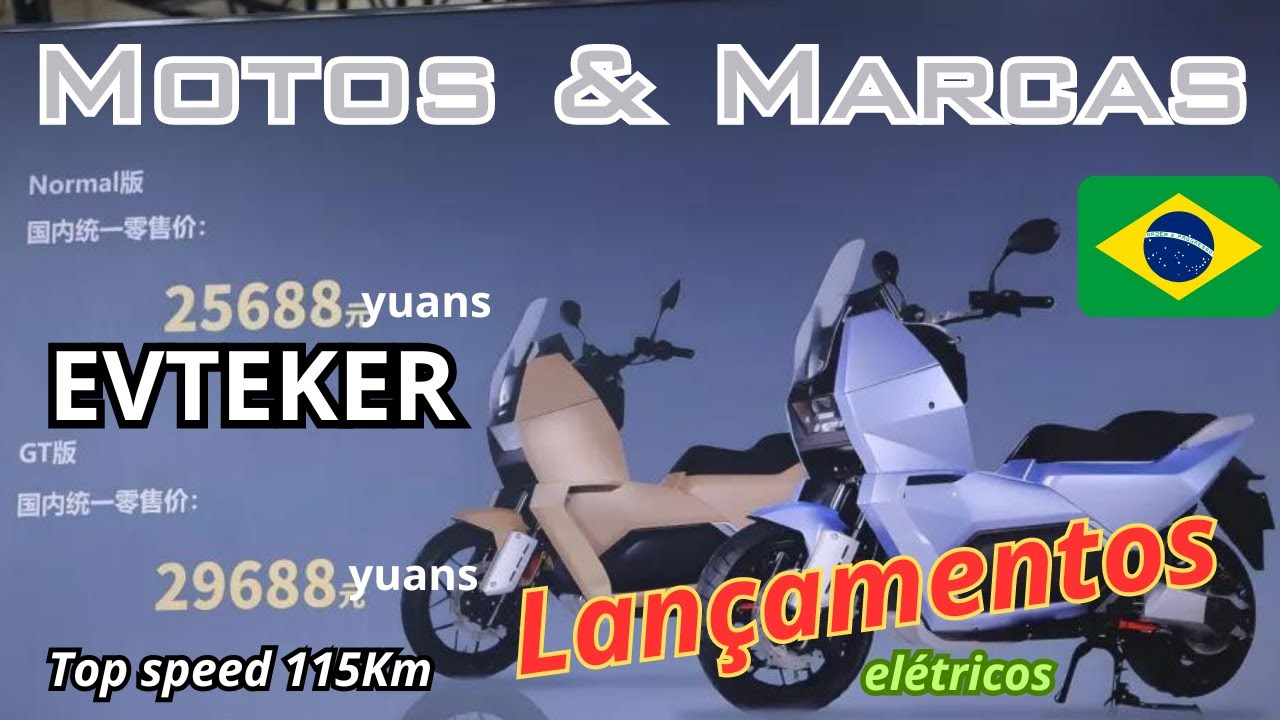 Lançamentos de 2 scooters elétricos da EVTEKER, Normal 26.688 e GT 29. ...