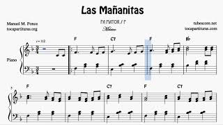 Las Mañanitas Partitura Completa de Piano en FA Mayor - YouTube