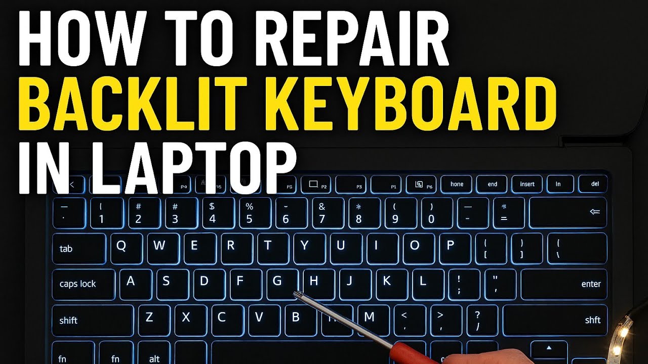 How to repair/change back light keyboard in laptop #dell #laptoprepair ...