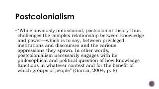 SS 198 - 1. Intro to Postcolonialism