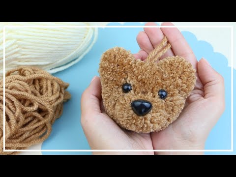 Comment faire un ours pompon 🐻🧶 Idée de pompon nounours breloque 🧶🐻 DIY NataliDoma