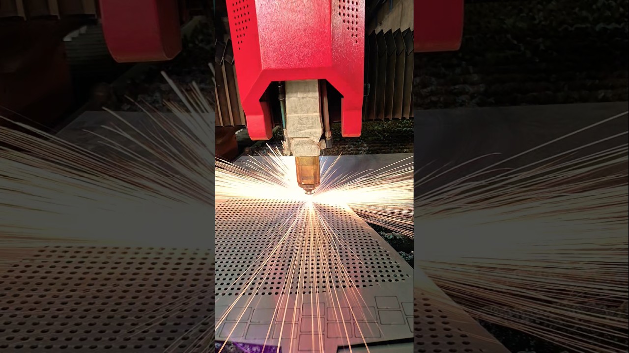 Laser Precision: Perfect Perforation on Steel Sheet 🔥