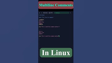 Multiline comments in linux text editor #ubuntu #linuxcommands #multiline  #comments #linux #editor