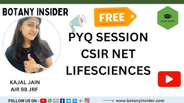 PYQ Solutions - CSIR NET JRF LIFESCIENCES I Smart Question attempting Strategy  @BotanyInsider