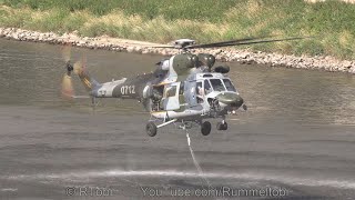 Czech Military helicopter on refill trips at the Bohemian Switzerland Natl. Park forest fire| 7.2022