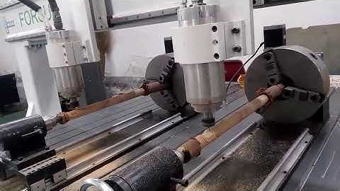 FORSUN  FS2030 double head CNC Router with Rotary Axis for Cylindrical engraving