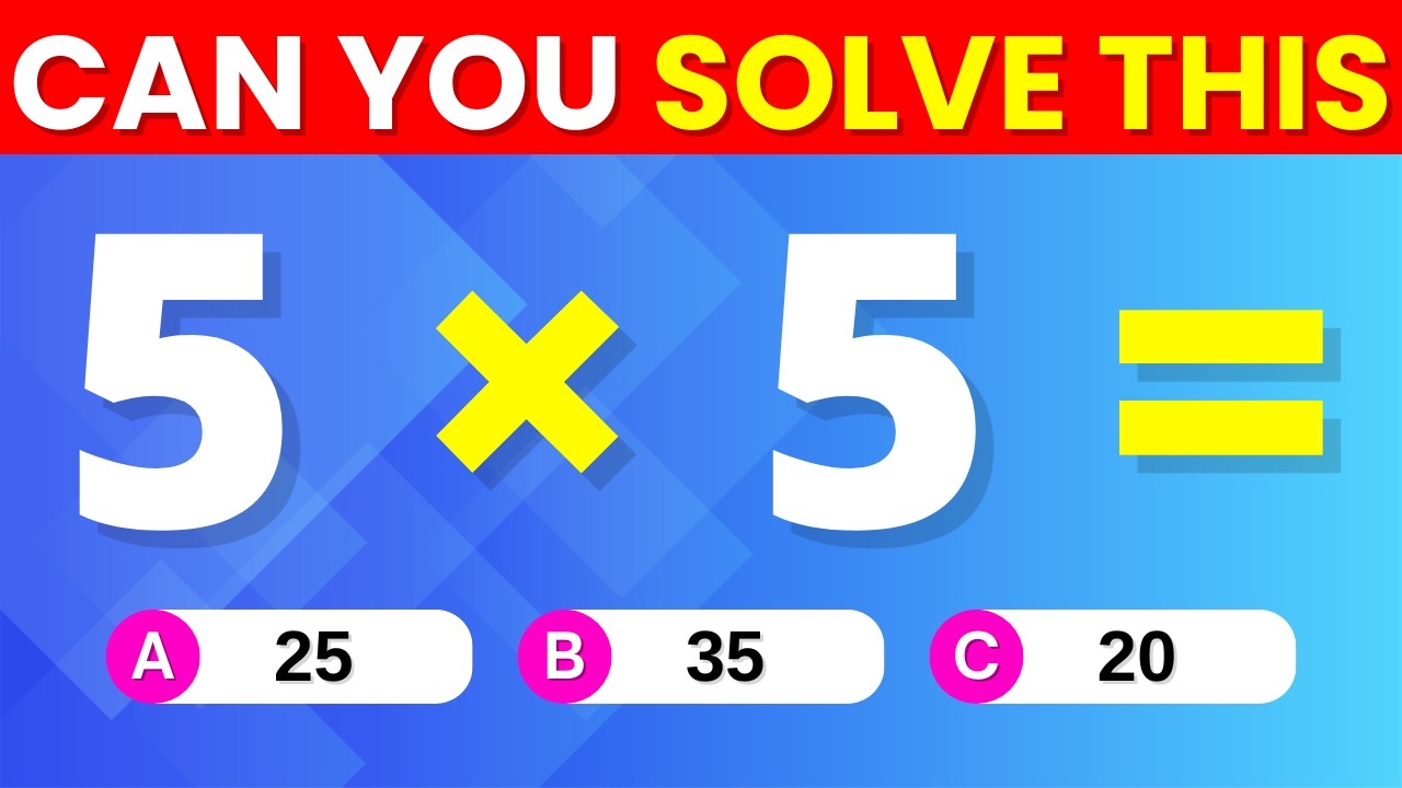🔥 Can You Solve This Mathematics Quiz? 🧠⚡ Fast Mental Math Challenge ...