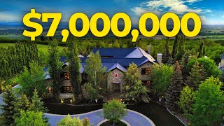 Touring a $7,000,000 Calgary Mega Mansion w/ a 25 Meter Pool!    A Tuscan Luxury Estate