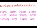 Mechanical properties of materials in hindi