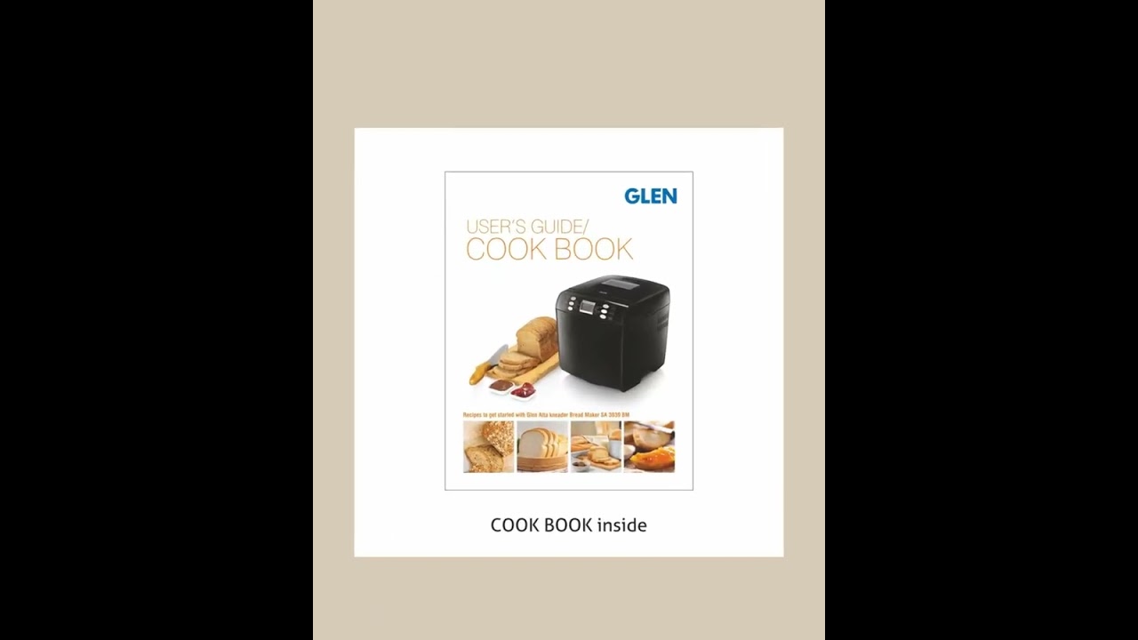 Glen Plastic Bread Maker & Atta Kneader Machine, Fully Automatic, 700-900Gm, With Time Delay Star...