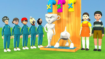 Scary Teacher 3D vs Squid Game Choose the Right Color Tralala Tralala Brainrot Challenge