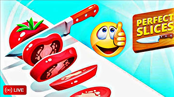 Perfect Slices LIVE 🍅🔪 Gameplay #22 #live #shortslive