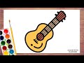Cute Guitar Drawing for Kids | Step by Step Guitar Drawing | Tori Drawings