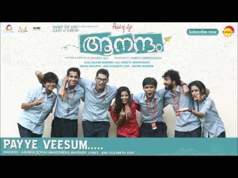 Payye Veesum | Film Aanandam | Music by Sachin Warrier | New Malayalam Songs