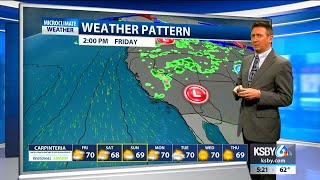 Marine clouds keep the coast cool while inland areas heat up