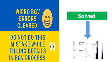 WIPRO BGV ERRORS|MOBILE NUMBER ISSUES SOLVED | WIPRO ELITE 2022| WIPRO BGV PROCESS #WIPRO#RAHULTALKS