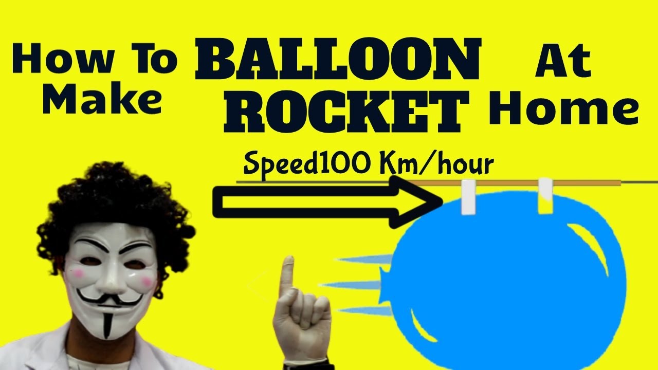 Balloon Rocket At Home | Science Projects | MASKMAN SCIENTIST |