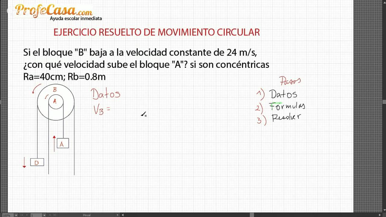 EJERCICIO RESUELTO DE MOVIMIENTO CIRCULAR - YouTube