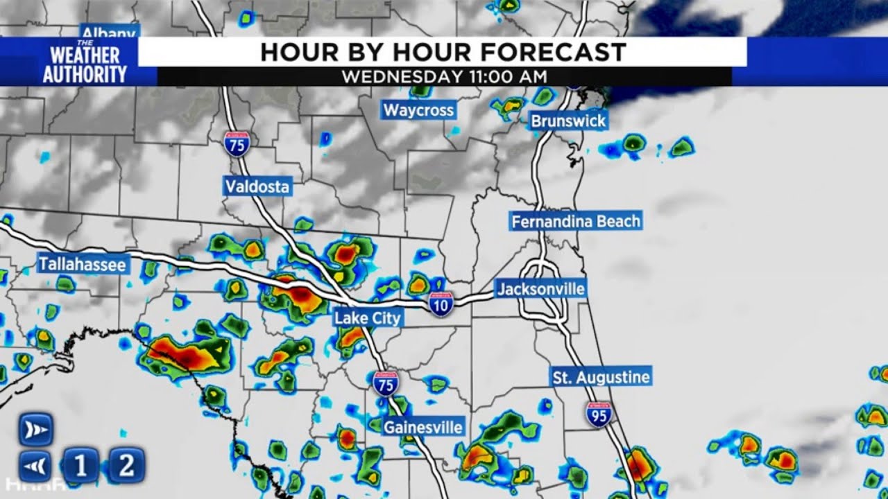 Showers and storms through Thursday afternoon - YouTube