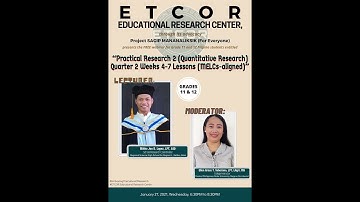 “Practical Research 2 (Quantitative Research) Quarter 2 Weeks 4-7 Lessons (MELCs-aligned)”