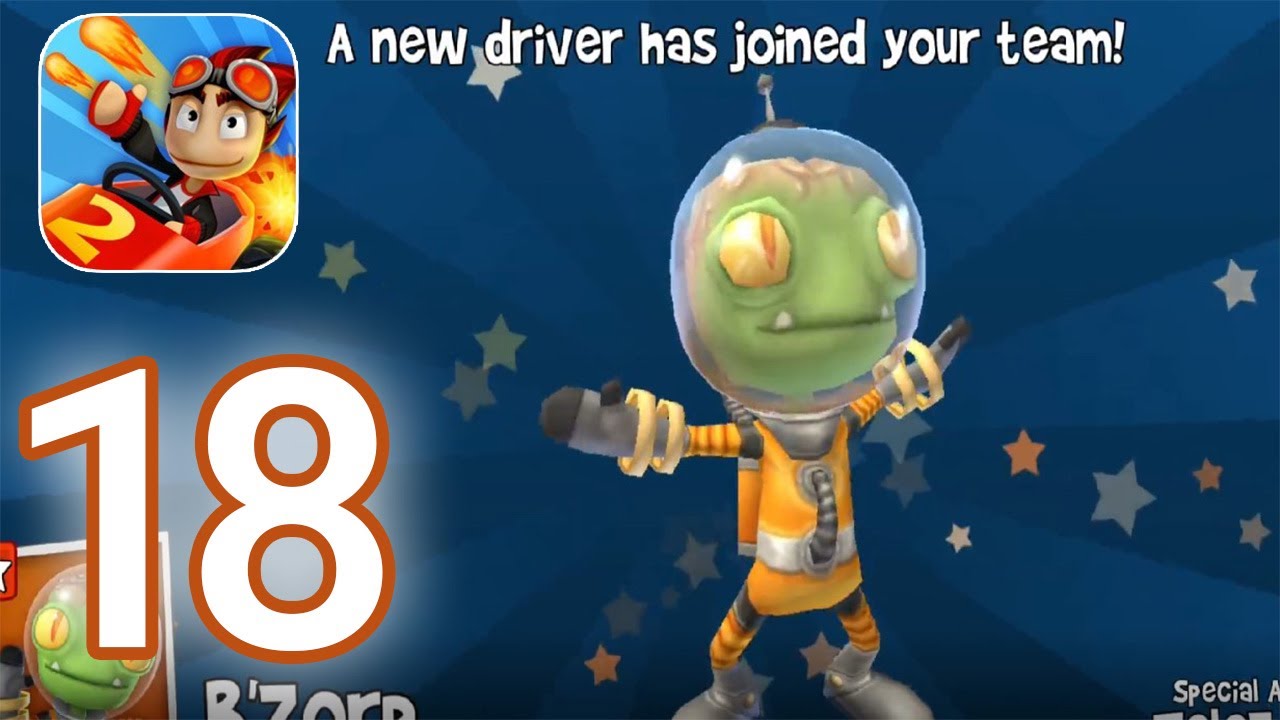 Beach Buggy Racing 2 - Gameplay Walkthrough Part 18 - B'zorp Unlocked (iOS, Android)