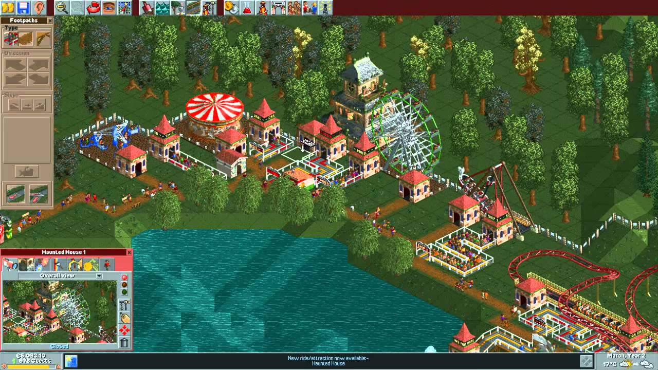 Rollercoaster Tycoon 2 Triple Thrill Pack PC Game Windows 7 8 10 11