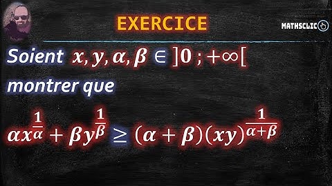 🔴MATHSCLIC EXERCICE | ÉTABLIR UNE INÉGALITÉ À PLUSIEURS VARIABLES RÉELLES